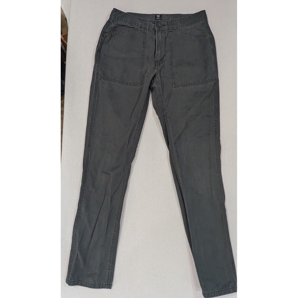 Gap Utility Pants Mens 32x34 Gray Excellent Slim Fit Fatigue Cotton Chinos